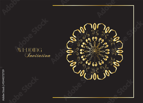 The Gold Mandala Wedding Iinvitation Card