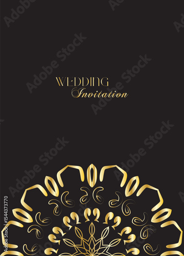 The Gold Mandala Wedding Iinvitation Card