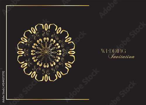 The Gold Mandala Wedding Iinvitation Card
