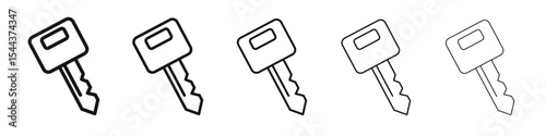 Car Key icon vector outline set illustration sign