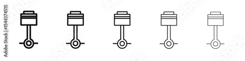 Car Piston Icon vector outline set illustration sign