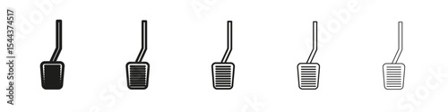 car pedal icon vector outline set illustration sign
