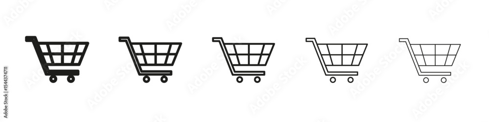 custom made wallpaper toronto digitalCart icon vector outline set illustration sign