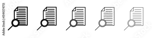 Case study icon vector outline set illustration sign