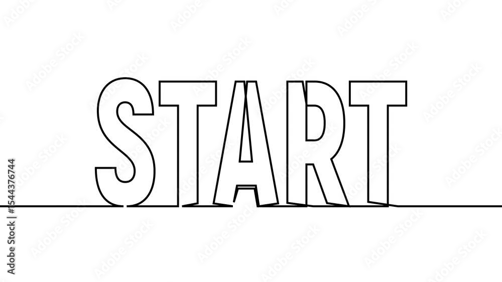 start countdown animation continuous single one line art. Countdown timer for 3 to 1 start seconds numbers overlay video with black and green screen background
