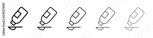 cough syrup icon vector outline set illustration sign