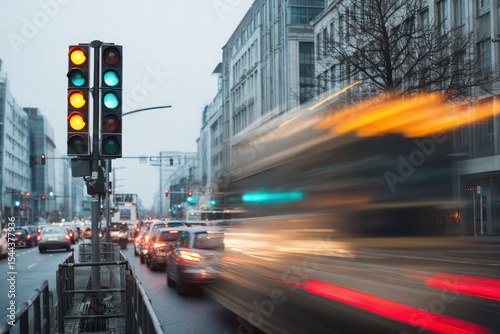 Intelligent traffic control system dynamically adjusting signals to improve traffic efficiency.