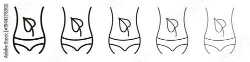 Detox icon vector outline set illustration sign