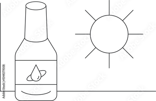 Do Not Expose Eye Drops to Direct Sunlight – Caution Illustration

