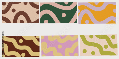 Various kinds of trendy vintage abstract backgrounds for summer. Beautiful brush strokes on each colorful background. Perfect for summer vintage decorations, banners and greeting cards.