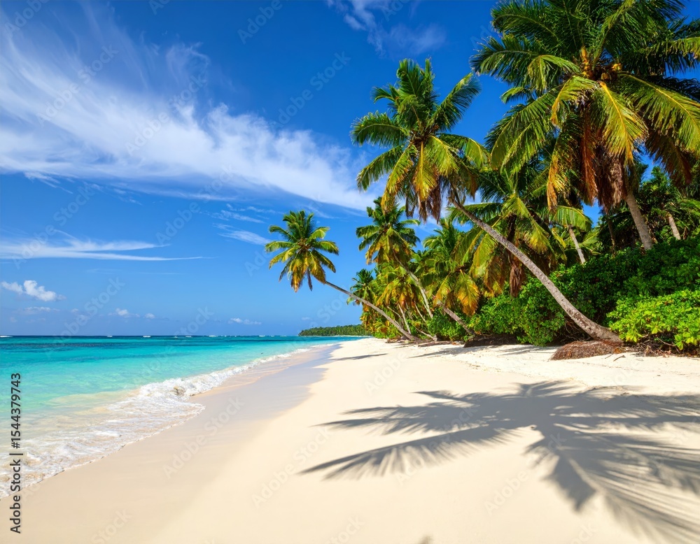 Obraz premium Scenic tropical beach paradise on exotic island
