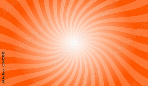 Willpower Orange Radial Retro Glowing Rays Banner. Abstract Retro Whirlwind Starburst Vector Abstract Background. Twisted Radial Illustration.