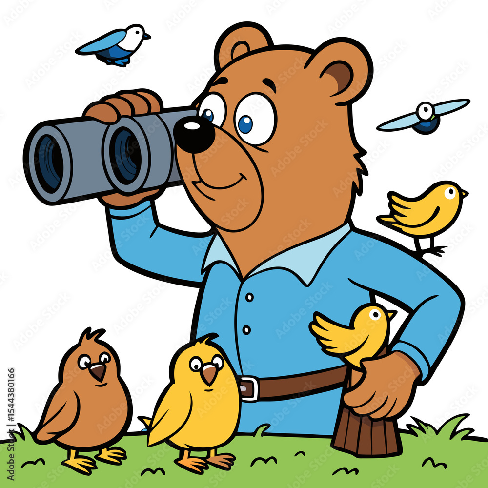 Fototapeta premium bear with a camera