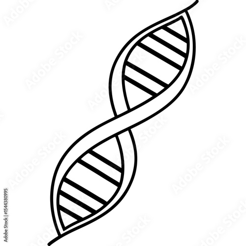 black and white dna strand clip art preview