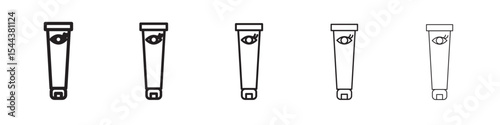 Eye cream icon vector outline set illustration sign