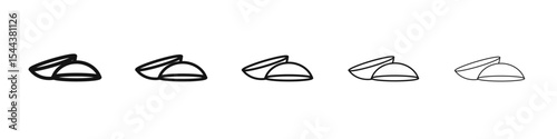 Eye Contact lens icon vector outline set illustration sign