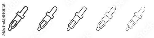 Eye Dropper Icon vector outline set illustration sign
