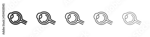eye organ icon vector outline set illustration sign