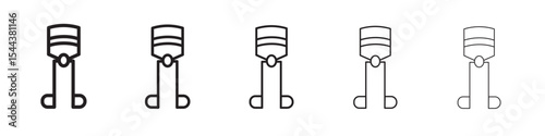 Eyelash curler icon vector outline set illustration sign