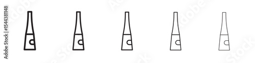 Eyeliner bottle icon vector outline set illustration sign
