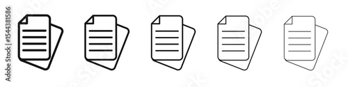 File icon vector outline set illustration sign
