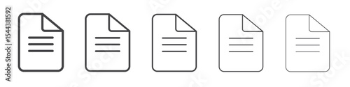 File icon vector outline set illustration sign
