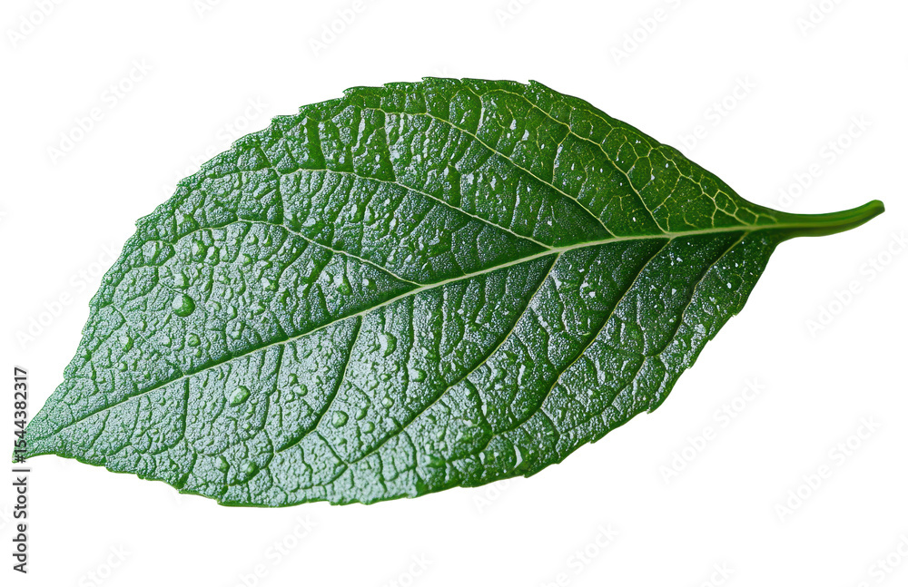 Obraz premium Green leaf isolated on transparent background. generative ai
