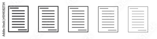 Format icon vector outline set illustration sign