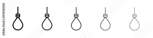 gallows icon vector outline set illustration sign