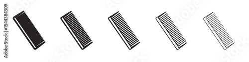 Hair brush icon vector outline set illustration sign