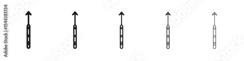 Harpoon icon vector outline set illustration sign