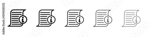 Help desk info page icon vector outline set illustration sign