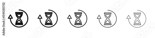 History icon vector outline set illustration sign
