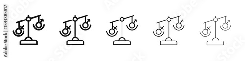 Hormone imbalance icon vector outline set illustration sign