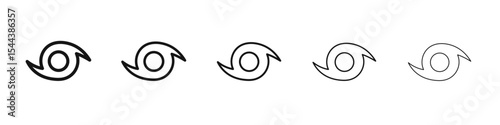 Hurricane icon vector outline set illustration sign