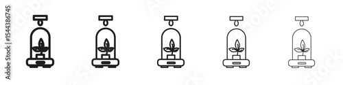incubator icon vector outline set illustration sign