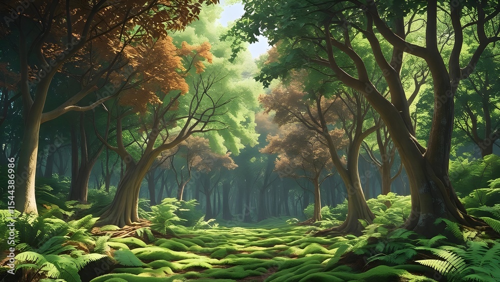 Obraz premium tropical forest in the morning