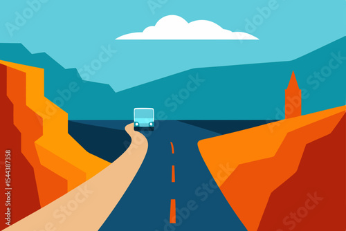 Scenic Road Trip  Journey Through Majestic Mountains and Winding Roads