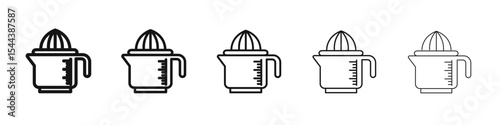 Juicer squeezer icon vector outline set illustration sign