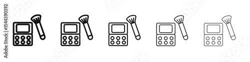 makeup icon vector outline set illustration sign