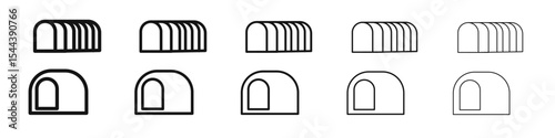 marzipan icon vector outline set illustration sign