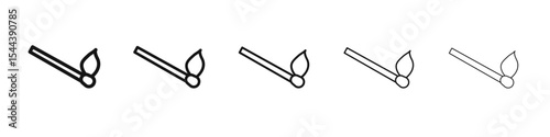Matches icon vector outline set illustration sign
