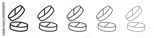 Medicine icon vector outline set illustration sign