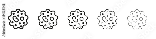 Microorganism icon vector outline set illustration sign