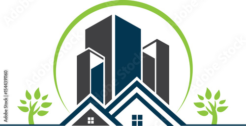 Property and Architecture Building Real estate home logo design template