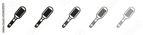 Microplane grater icon vector outline set illustration sign