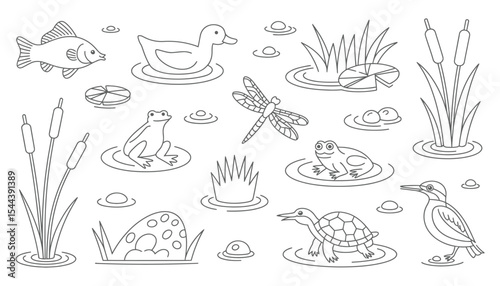 Hand-drawn vector set of food icons with various vegetables for kitchen and restaurant design