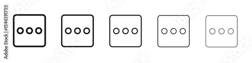more button icon vector outline set illustration sign
