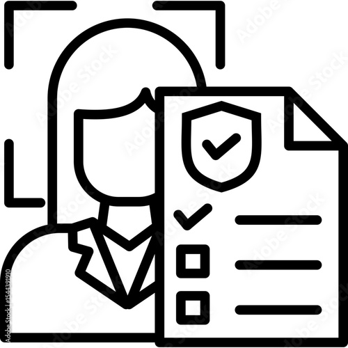 Kyc Verification line icon