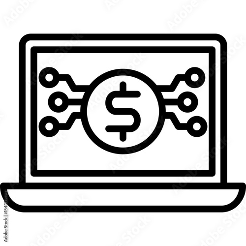 Digital Coin line icon